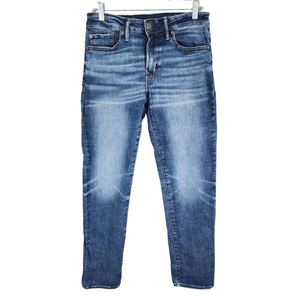 Mens American Eagle Slim Straight Airflex Jeans Blue Denim Size 30x34